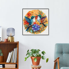 Pikoqunc hummingbird puzzle on table as cozy home decor