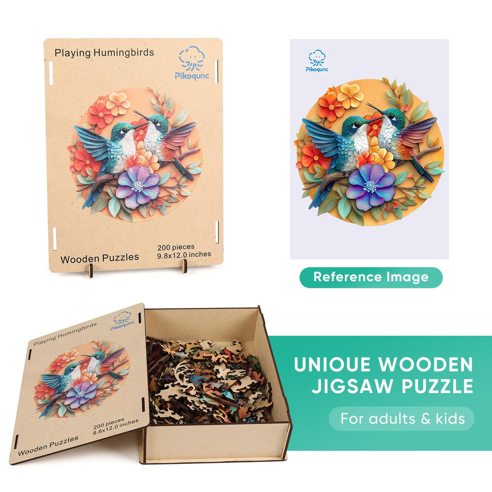Pikoqunc hummingbird puzzle wooden box ready for gifting