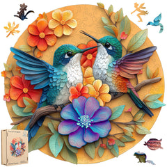 Pikoqunc hummingbird puzzle wood pieces show premium grain for satisfying assembly