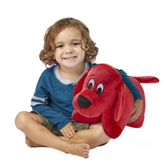 Clifford pillow form in bed offers a comfy travel companion