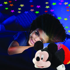 Pillow Pets Mickey Mouse Sleeptime Lite three-color LED modes create calm ambiance.