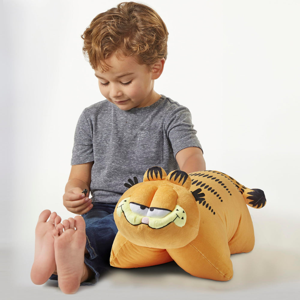 Garfield plush made with soft, washable fabrics for safe snuggles
