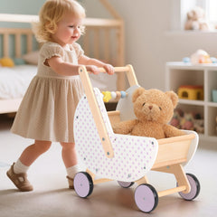 Pillowhale lavender dot finish complements any nursery decor.