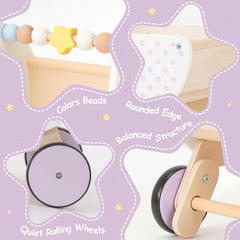 Pillowhale walker features anti-tip base for stable early steps.