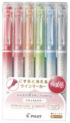 PILOT Frixion Light Natural Colors 6-set packaging shows pale tones for organized notes.