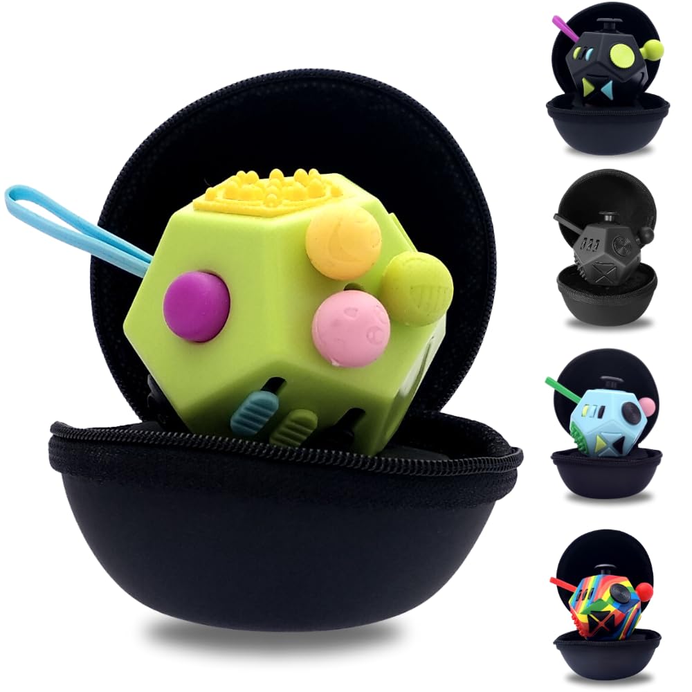 PILPOC theFube 12-sides fidget cube in green for discreet focus