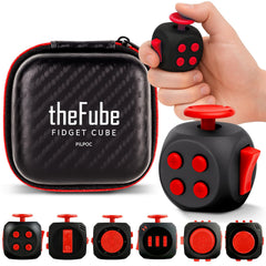PILPOC theFube fidget cube in midnight crimson pocket size for calm focus