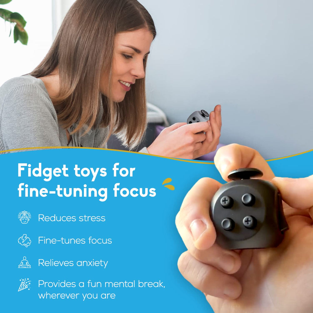 PILPOC theFube fidget cube with six sides supports sensory engagement for relaxation