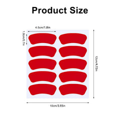 Pimoys red eye black stickers package back shows sheet format for easy use