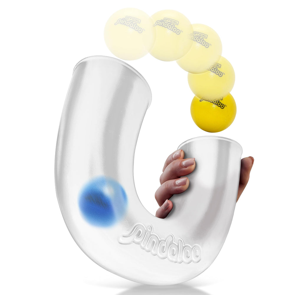 Pindaloo Original balance loop in action builds hand-eye coordination and rhythm.