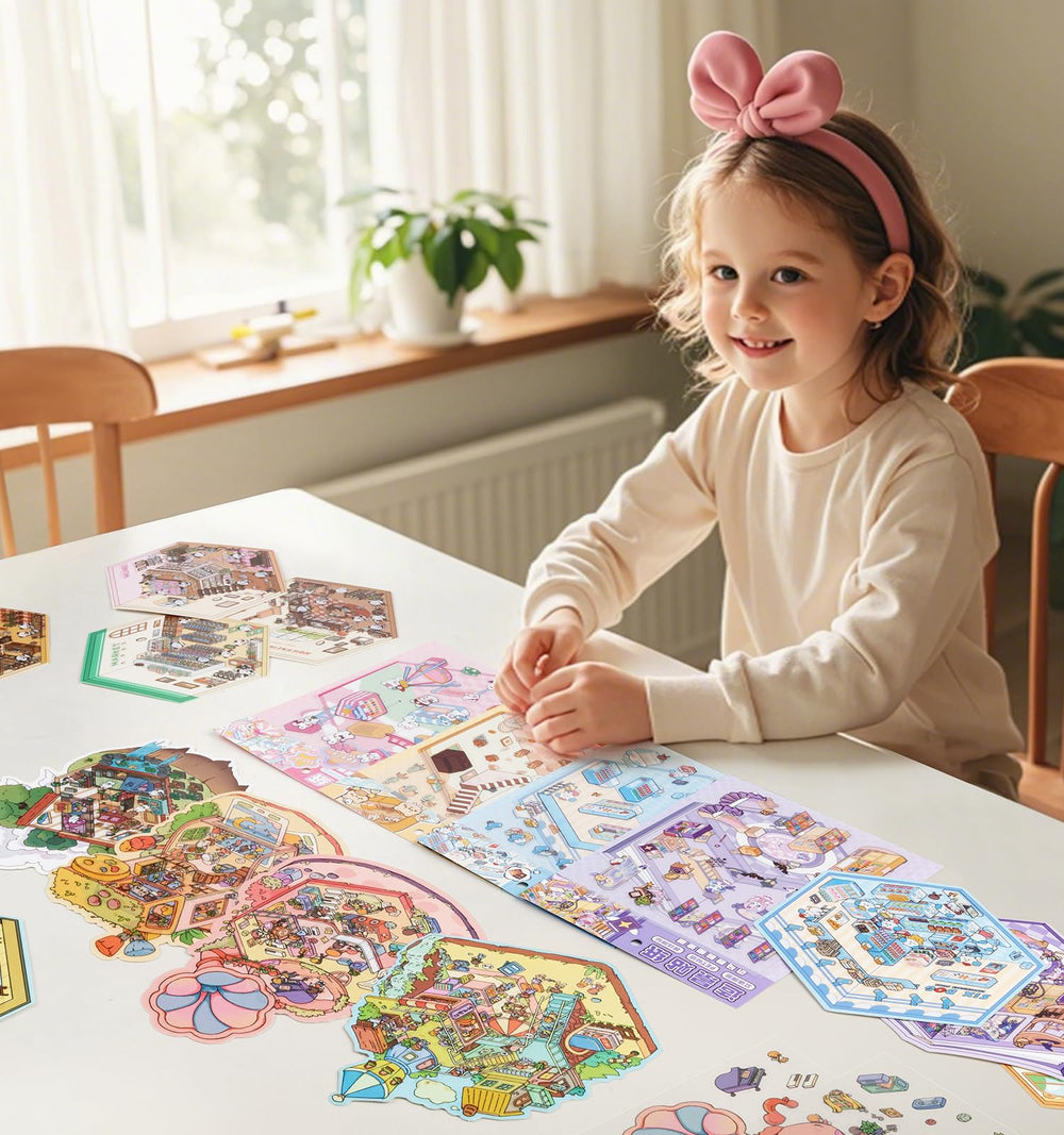 Pindda DIY 3D sticker Home closeup with multi-layer design