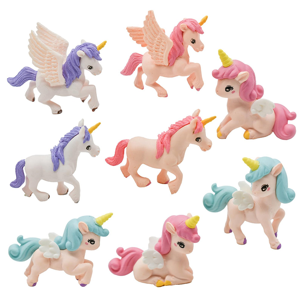Pinenjoy flying horse unicorn figurine for cakes and party decor.