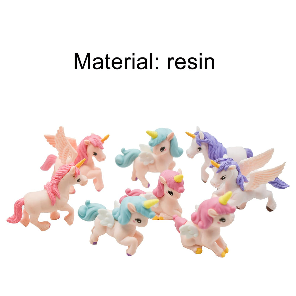 Pinenjoy miniature unicorn figurine for fairy gardens and dollhouses.