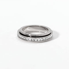 Pingyongchang Anxiety Rings double-layer design close-up highlights sleek modern style