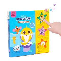 Pinkfong Baby Shark Potty Time cover with bright colors to attract toddlers.
