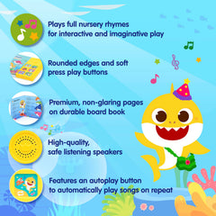 Pinkfong Baby Shark Sing-Alongs full-songs feature five songs for engaging family sing-alongs