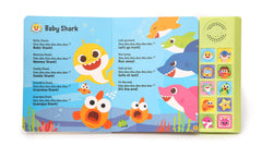 Pinkfong Baby Shark illustrated pages with lyrics