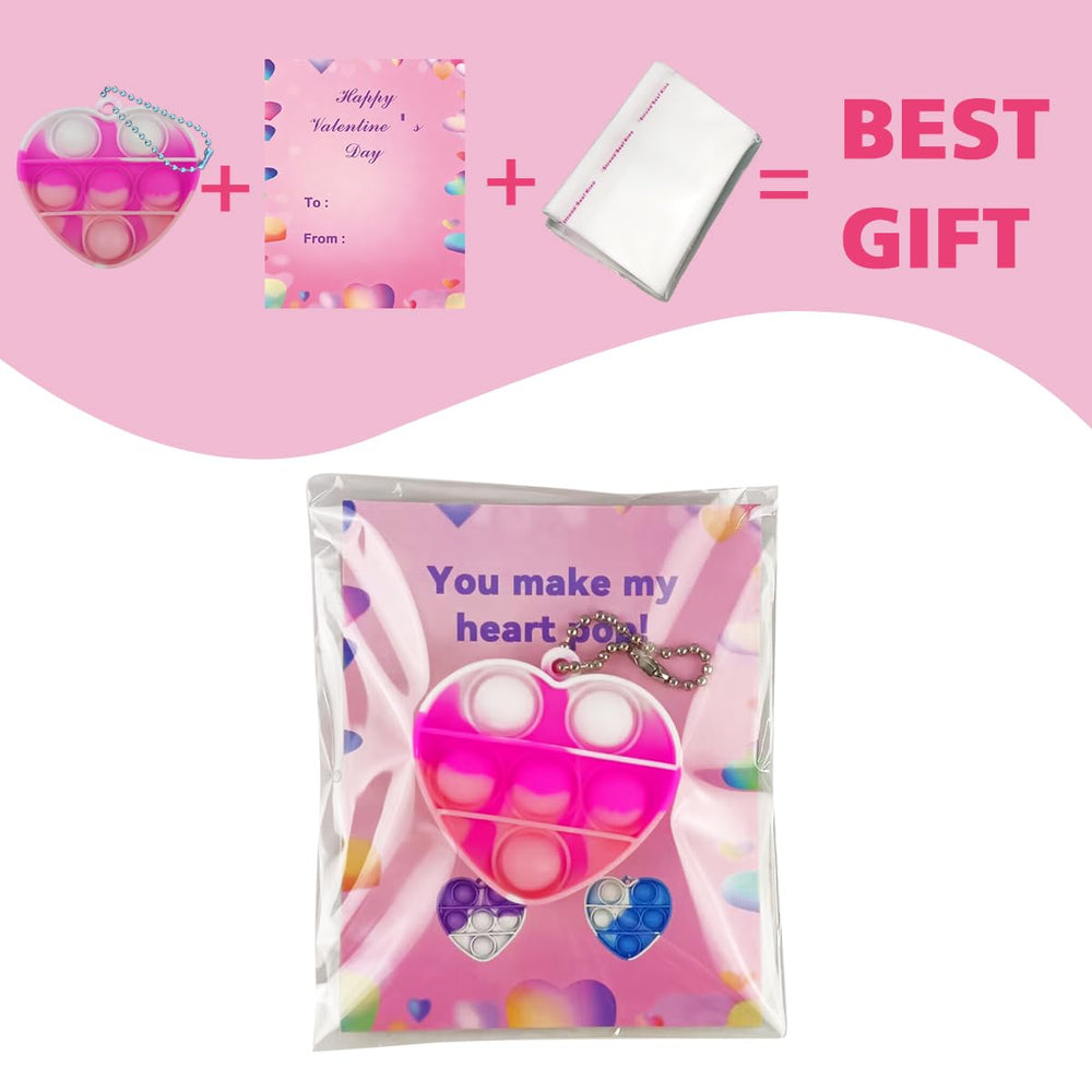 Pinkiwine Valentines cards bundle with 24 cards in four colors for cohesive gifts