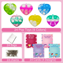 Pinkiwine heart pop toy color set showcases six colors for playful gifting