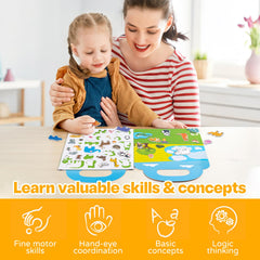 PinkKing Magnetic Playboard travel-case enables learning on the go.