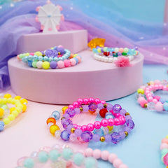 PinkSheep elastic stretch bracelets crafted for ages 3 to 8.