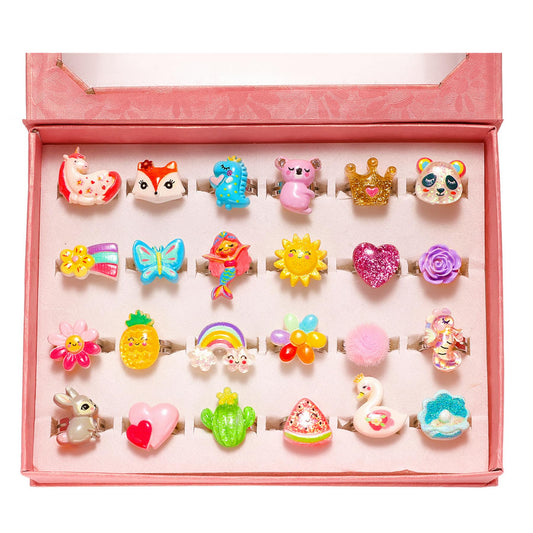 PinkSheep little girl ring in a heart box for pretend play and gifting.