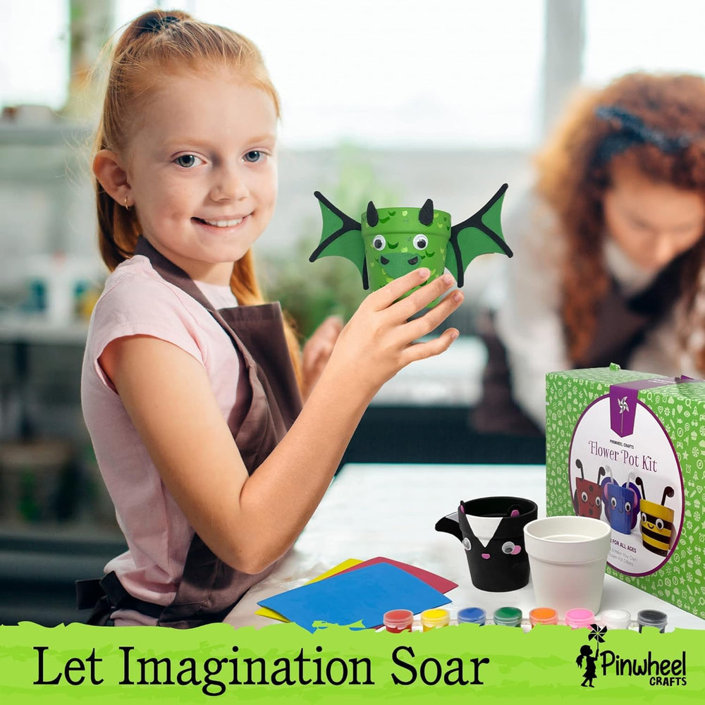 Pinwheel Crafts critter designs on pots inspire imaginative gardening.