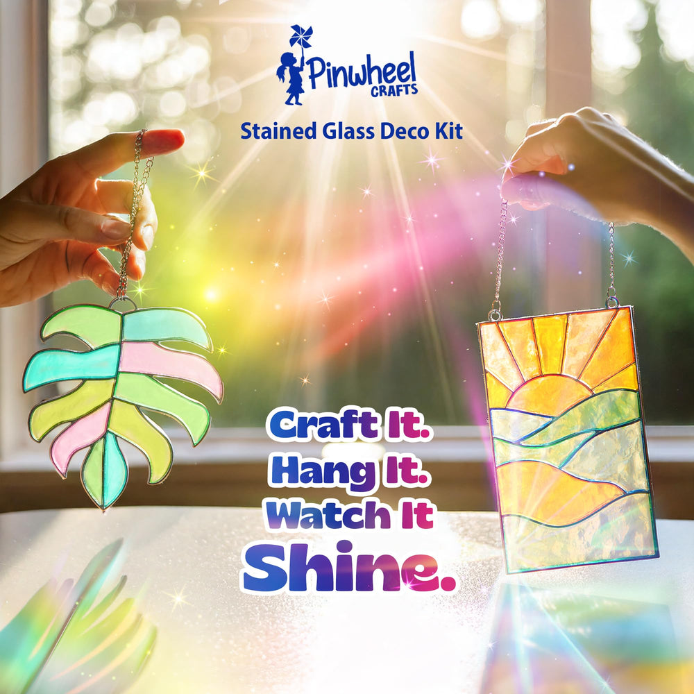 Pinwheel Crafts sunset design sun catcher adds warm glow to rooms