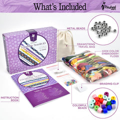 Pinwheel Crafts metal beads and clasp add sparkle and secure closures
