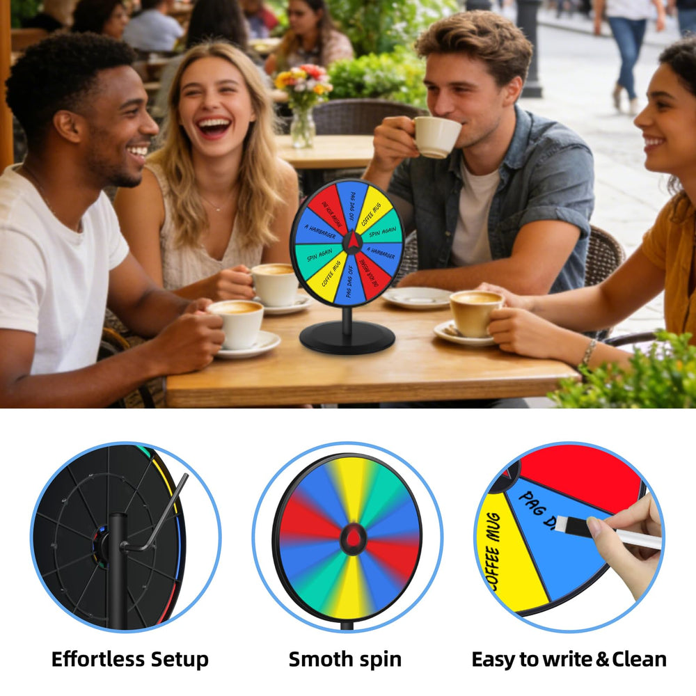 Pionites prize wheel 10-editable-slots expands prize options.