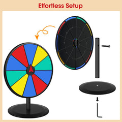 Pionites prize wheel precision bearings ensure smooth spins.