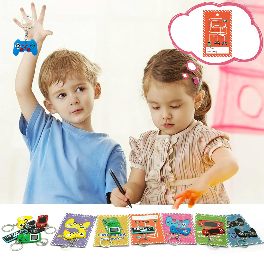 PIONJOY keychains clipped to backpacks as portable play companions