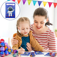 PIONJOY Galaxy Slime texture close-up, showing stretchy, squishy appeal for kids' activities.