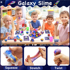 PIONJOY Galaxy Slime glitter-shimmer design, perfect for hands-on learning and party favors.