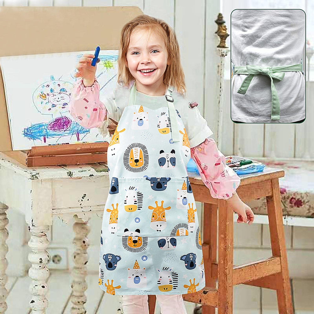 Pipoobear apron easy-clean surface simplifies post activity cleanup