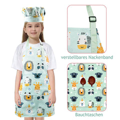 Pipoobear apron front pocket keeps utensils within reach.