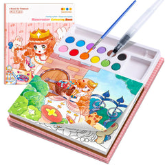 PIRIE Princess Paint with Water book cover, inviting easy, mess-free painting for kids.