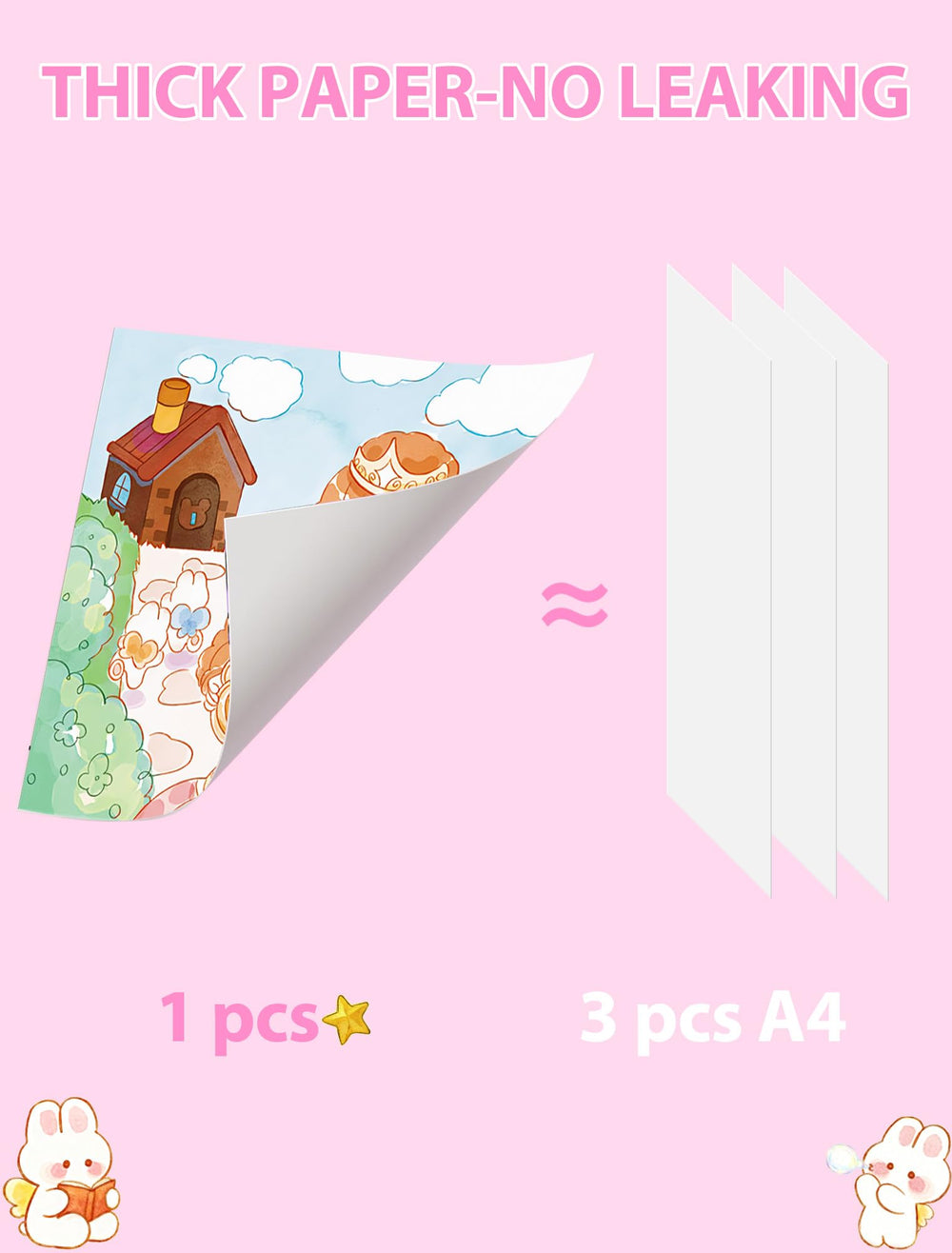 PIRIE Princess Paint with Water thick paper prevents bleed-through for durable art.