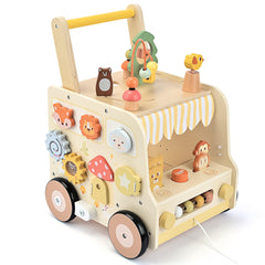Pithfor durable rubber tires provide stable traction on floors.