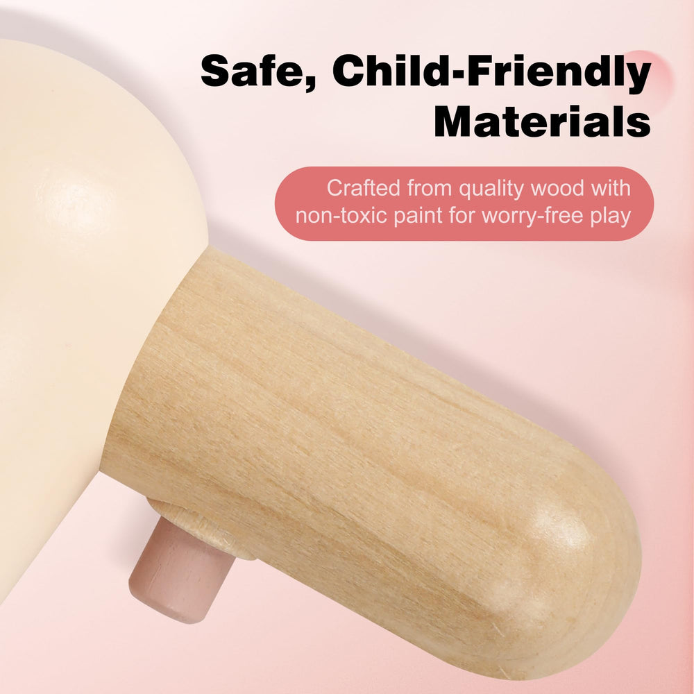 Pithfor wooden makeup toy set makeup bag: organize accessories for travel