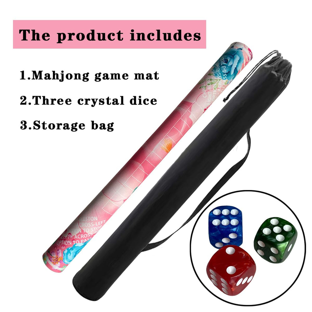Pittera mahjong mat with carry bag for easy storage and transport