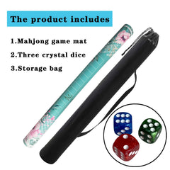 Pittera Mahjong mat floral design adds elegant ambiance to game night.