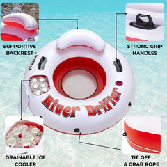 Pittman Outdoors River Drifter heavy duty grab handles improve stability in rapids.