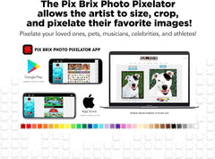 Vibrant 12-color palette from Pix Brix fuels creative expression.