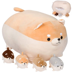 PixieCrush Shiba Inu mommy plush offering cozy cuddles and bedtime comfort