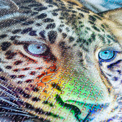 Pixlora Rainbow-finish puzzle surface provides a luxe tactile experience while solving.