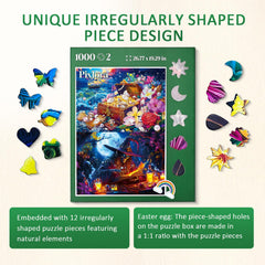 Pixlora treasures and dark forest puzzle—crisp details enhance focus during solving.