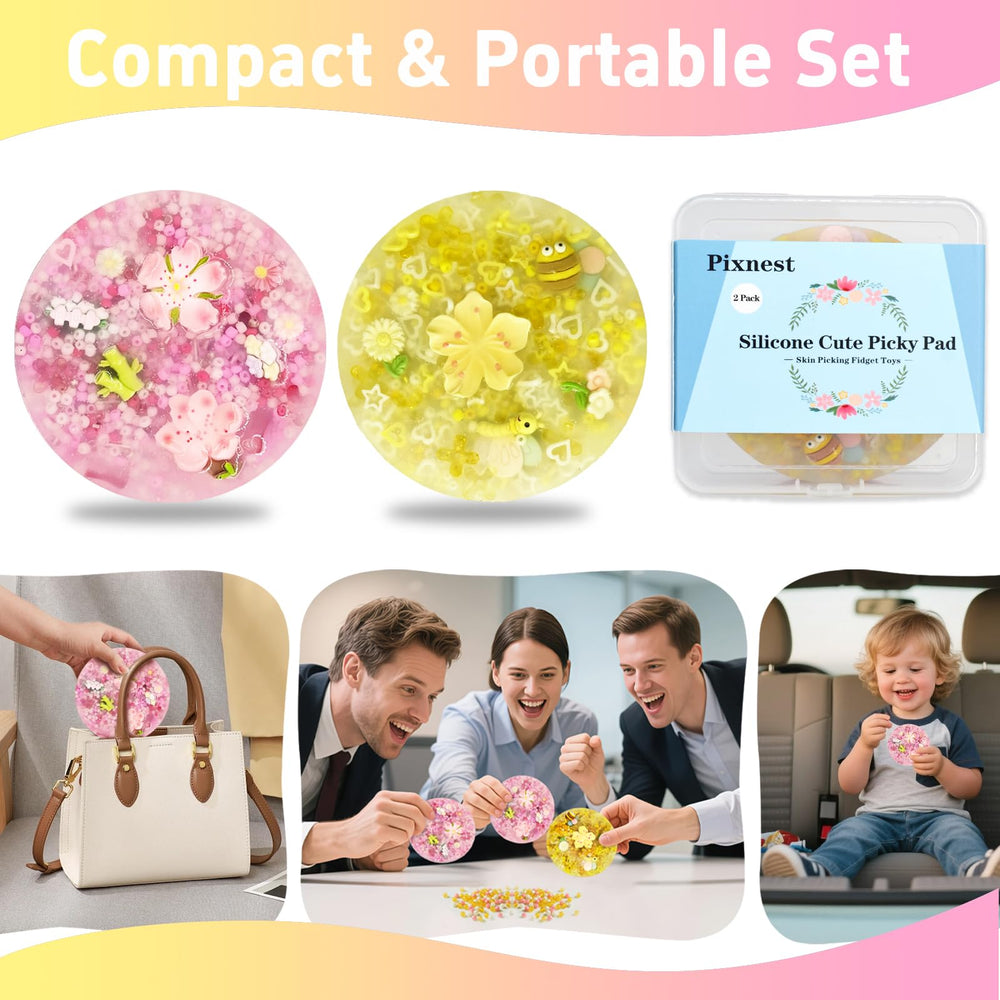 Pixnest Skin Picky Pads bracelet-form option keeps hands busy stylishly.