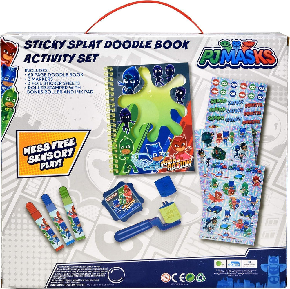 PJ Masks Drawing Diary kid using set for imaginative play