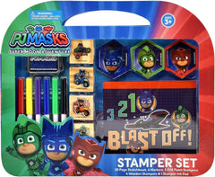PJ Masks EVA foam stampers forming playful shapes for imaginative storytelling